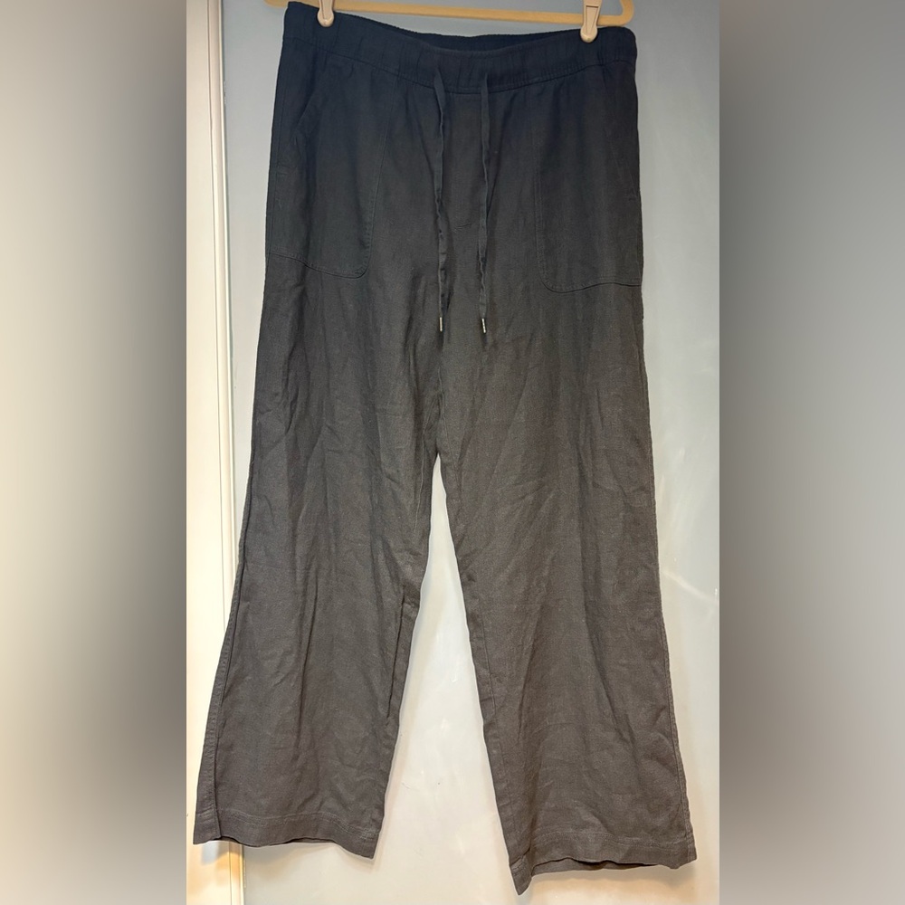 NWOT GAP charcoal gray pull on Linen  Pants